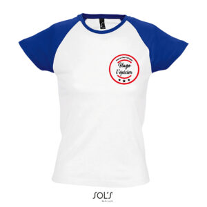 T-Shirt Femme «Hugo l’épicier» - Bleu